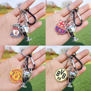 Champions League Đội Bóng Đá Câu Lạc Bộ Logo Móc Khóa Cúp Móc Khóa Liverpool Arsena Manchester United Mặt Dây Chuyền Cho Người Phụ Nữ Người Đàn Ông Bóng Đá Túi