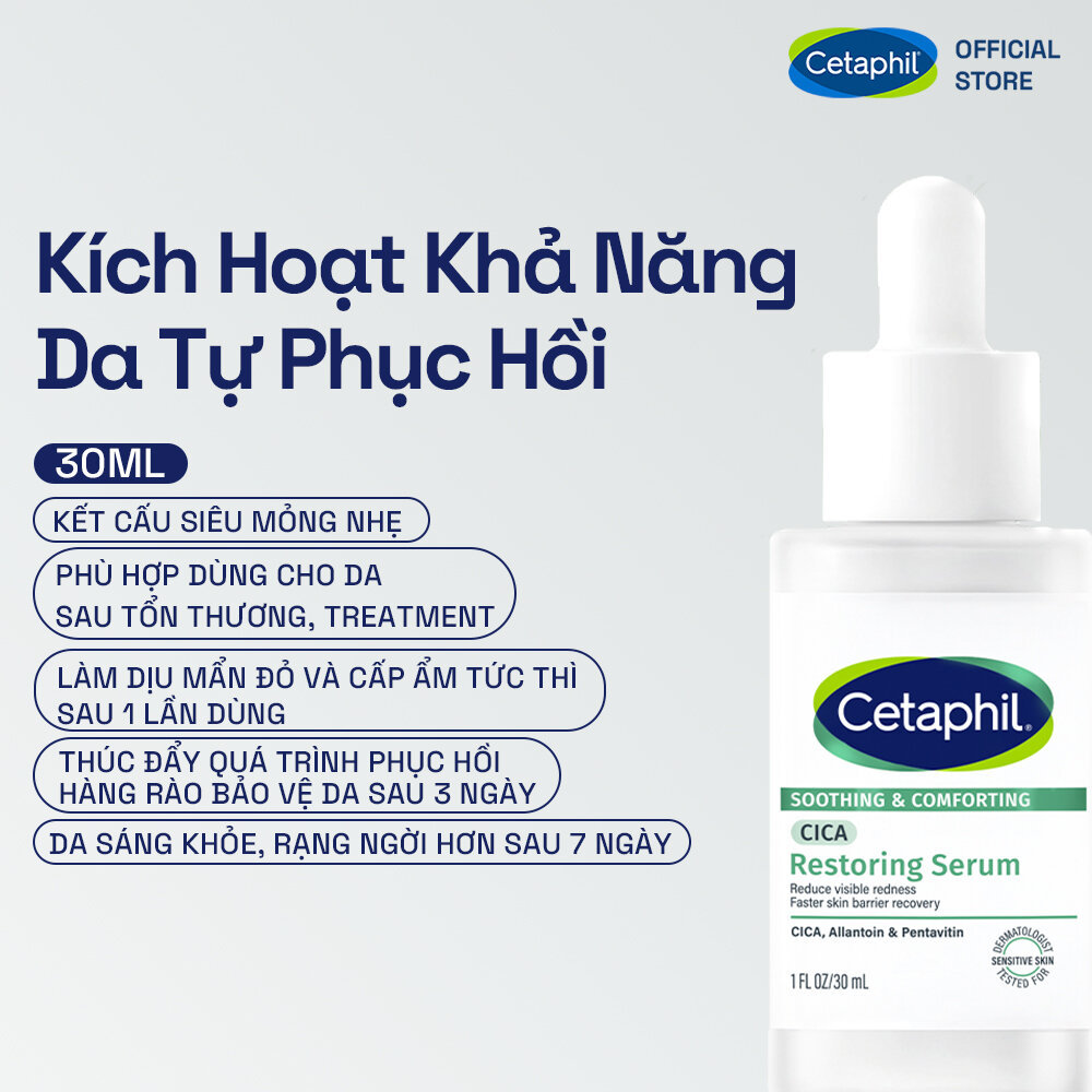 Serum tinh chất phục hồi chuyên sâu Cetaphil Soothing & Comforting Cica Restoring Serum 30ML
