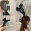 Kẹp tóc SHUPUN Chấm bi, Móng vuốt tóc nơ chống trượt phong cách Hàn Quốc, Thời trang giữ chắc chắn Kẹp cá mập lớn Mặc hàng ngày