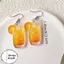 PNPIA- Bông tai bầu cá vàng phẳng 2D dành cho nữ Peculiar Fishbowl Dangle Bông tai phụ kiện sáng tạo cho trường học hoặc văn phòng