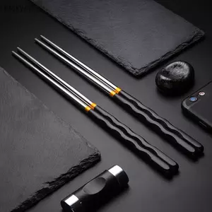 Luckyew 1 Cặp Hộ Gia Đình Chống Trơn Trượt Chopstis Không Biến Dạng TQ