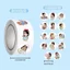 500 Chiếc Mới Zhao Lusi Dễ Thương Meme Cuộn Dán Ngộ nghĩnh Đầu Lớn Thực Phẩm Dán Thẩm Mỹ DIY Sổ Lưu Niệm Để Bàn Trang Trí