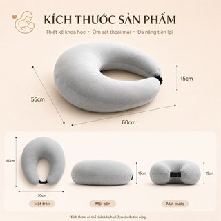 Gối Điều Dưỡng Hỗ Trợ Bà Bầu Đệm Cotton Mềm Tay Lưng Còn Lại Cho Con Bú Du Lịch