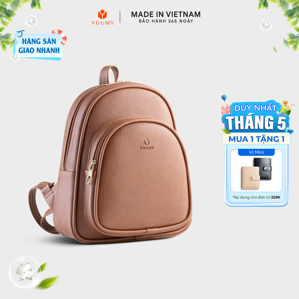 Balo Yuumy (Thời trang nữ cỡ trung - Balo da YBA4) Bagsmart - 1