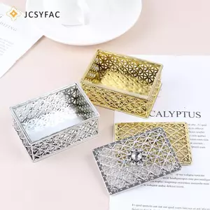 JCSYFAC Nhựa Rỗng Vàng Lá Kẹo Hộp Quà Tặng Sô Cô La Hộp Điều Trị Hộp Cưới Mới