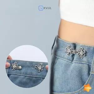 Thắt Lưng Trung Quốc Bule Quần Có Thể Tháo Rời Kẹp Thắt Lưng Thắt Lưng Nút Kim Loại Không Móng Tay Chụp Cho Quần Jean Trang Trí Mới