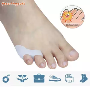 FAVORITEGOODS 1 Cặp Miếng đệm tách ngón chân hồng, có lỗ thông gió Dụng cụ chỉnh sửa ngón chân nhỏ, Dụng cụ bảo vệ ngón chân hồng bằng silicon có thể tái sử dụng thực tế