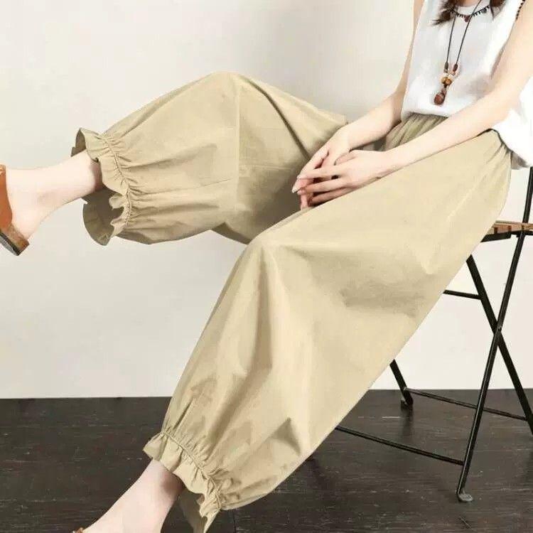 [Giảm giá có hạn trong thời gian] Quần nữ Bud Bloomers Mùa hè mỏng Phong cách 2026 Bán chạy Loose Slimmer Look Thoáng khí Kem chống nắng mắt cá chân @ -