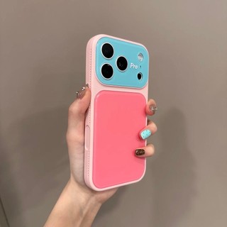 Ốp điện thoại di động cửa sổ mở rộng thứ hai tương phản màu sắc Dopamine áp dụng iPhone17 16 15 14 13 Pro Max Bảo vệ Camera chống sốc Ốp lưng cứng chống rơi