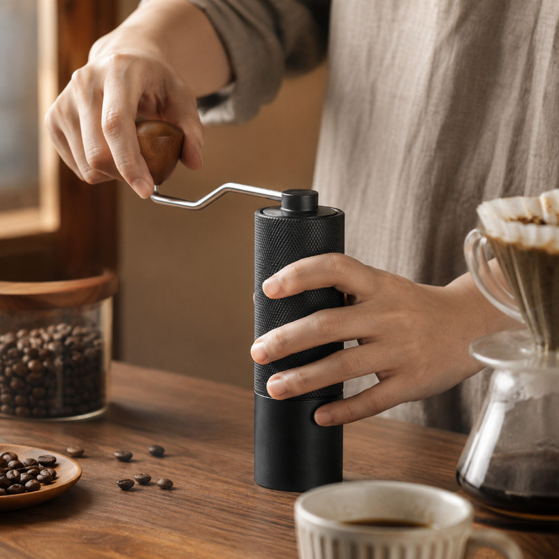 Máy Xay Cà Phê Cầm Tay đa Năng Chất Lượng Cao, Lõi Mài 7 Sao,Loại Quay Tay,Có Thể điều Chỉnh độ Dày Mỏng