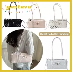 Túi Gối GUSTAVA, Túi Đeo Vai Chấm Bi Dung Tích Lớn, Y2k Thường Ngày Với Dây Đeo Vai Dài Quyến Rũ Túi Xách Nữ
