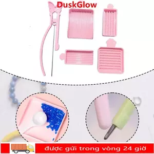 DUSKGLOW 3 / 4 / 5 Cái / bộ Nhíp kim đơn hạt cầu chì, Hạt nhựa DIY Handmade Cầu chì hạt Bộ khay chọn, Dụng cụ phân loại hạt cầu chì 2.6mm cầm tay