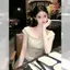 Áo sơ mi ve áo búp bê hẹp kiểu Pháp dành cho nữ Mùa hè Phong cách mới Phong cách Hàn Quốc thon gọn hơn Nhìn phù hợp