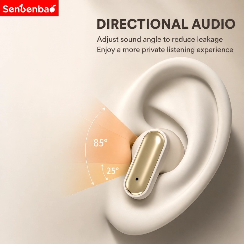 Senbenbao Mới Nhất X19 Tai Nghe Thân Ngắn Âm Thanh HiFi ENC Khử Tiếng Ồn Màn Hình Nguồn LED IPX5 Mạ Điện Chống Bắn