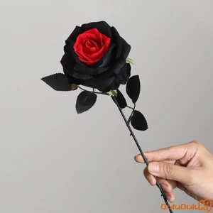 1 Thân Hoa Nhân Tạo Halloween Phong Cách Gothic Hoa Hồng Nhánh Bình Trang Trí Thủ Công DIY Trang Trí Ngày Lễ Nhà