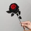 1 Thân Hoa Nhân Tạo Halloween Phong Cách Gothic Hoa Hồng Nhánh Bình Trang Trí Thủ Công DIY Trang Trí Ngày Lễ Nhà