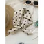 Khăn Vuông Mềm Hoa Chấm Bi Cotton Vải Lanh Khăn Trang Trí Khăn Trùm Đầu Văn Học Retro Tươi Eo Hoa