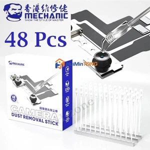 MECHANIC CD48 Ống Kính Máy Ảnh Thanh Loại Bỏ Bụi 48 Chiếc Nhựa Gel Làm Sạch Cần Cho Điện Thoại Sửa Chữa Cảm Biến Ống Kính Máy Ảnh