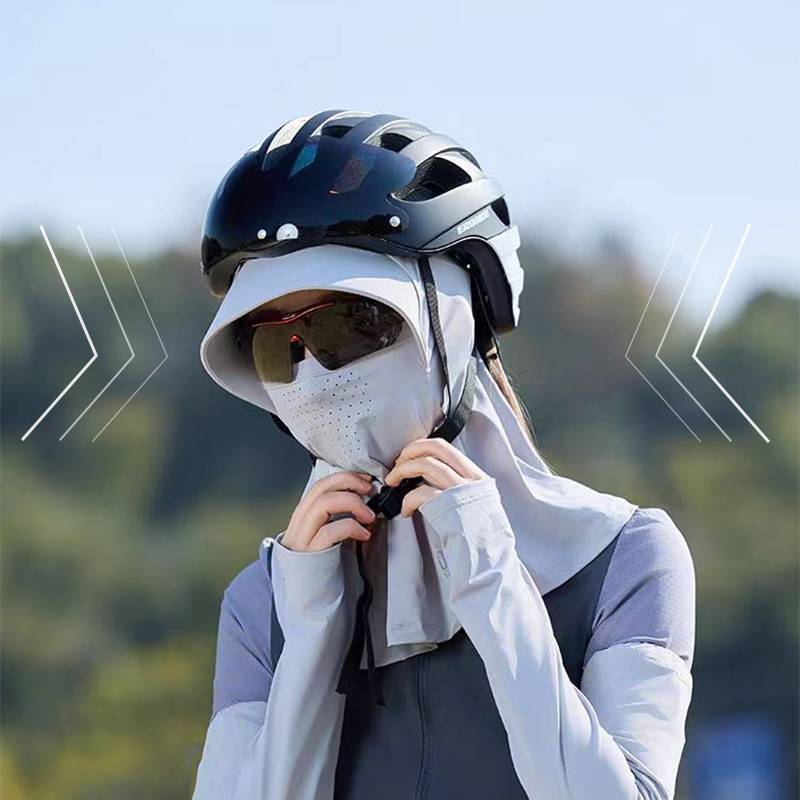 Springevenstar Full Face Sun Hat Nữ Tấm Che Mùa Hè Chống Tia UV Đi Xe Đạp Ngoài Trời Câu Cá Dài Ne Mặt nạ Thoáng Khí Suncren Cap Springevenstar