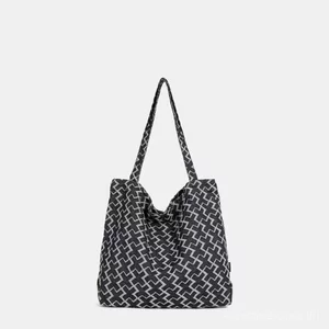 Good Bag} Túi Tote thông thường thêu Denim dung tích lớn