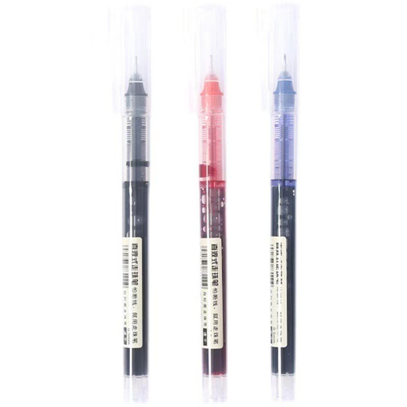 Bộ 20 Bút Gel Ngòi Kim 0.5mm Màu Đen - Bút Bi Nước Khô Nhanh, Đầu Nhọn Viết Êm, Mực Lớn Dành Cho Học Sinh