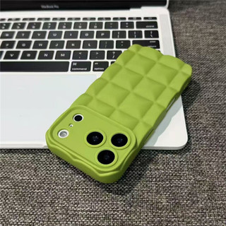 Ốp điện thoại kinh doanh màu trơn kẻ sọc Morandi 3D cho iPhone 17 Air 16 15 14 13 Pro Max Silicone mềm