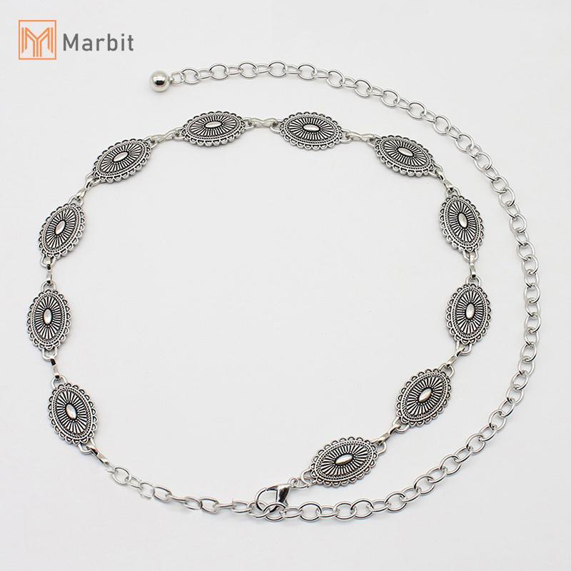 Thắt lưng dây xích kim loại bohemian retro, phong cách dân tộc thời trang cho áo len và phụ kiện