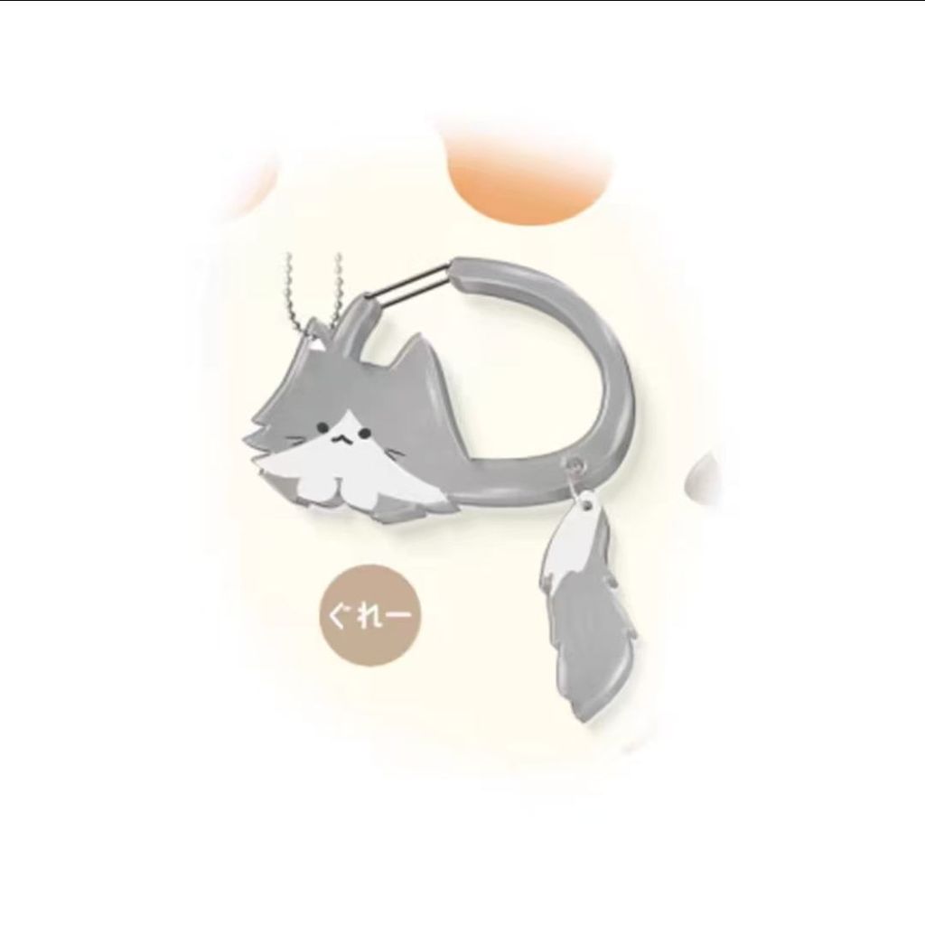 Đuôi Wagging Mèo Mặt Dây Chuyền Sanhua Mèo Hàng Hóa Điện Thoại Di Động Mèo Bò Dễ Thương Hành Lý Carabiner Acrylic Khóa