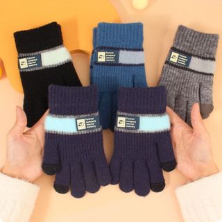Găng tay mùa đông trẻ em RISEDOT 7-11 tuổi, Găng tay trẻ em chống gió lạnh, Găng tay cảm ứng màu kẹo ấm áp dễ thương cho bé trai bé gái
