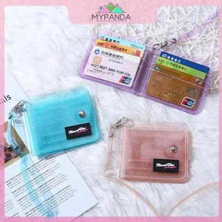 MYPANDA 1 Long Lanh Business ID Cards Túi Ví PVC Trong Suốt Thẻ Ảnh Ví Dành Cho Nữ Cô Gái Túi Đựng Thẻ Tín Dụng Trong Suốt.