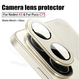 Redmi A5 POCO C71 Vòng kim loại Bảo vệ ống kính máy ảnh POCO C71 RedmiA5 4G Kính cường lực Full Cover Phim bảo vệ