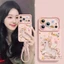 Ốp Điện Thoại Cặp Đôi Màu Kẹo Dễ Thương + Dây Buộc Cho iPhone 17 16 15 14 13 12 11 Pro Max X XR XS Max 7 8 Plus SE2020