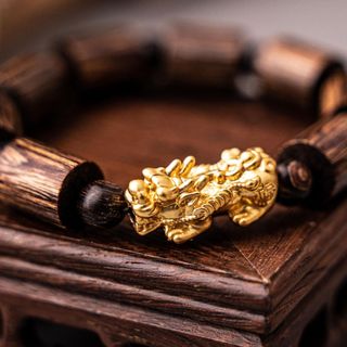 Vòng Trúc Trầm Sánh Chìm Mix Tỳ Hưu Trầm Hương Yên Lộc THYL0123 (Mua một, tặng một hộp nhung, dây dự phòng)