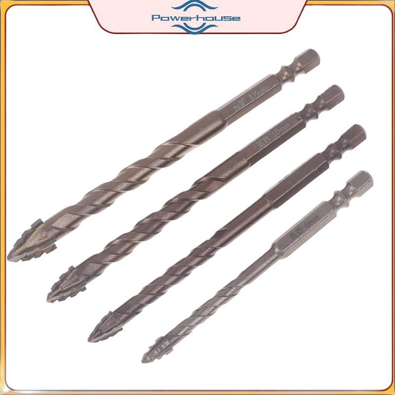 Mũi khoan răng cưa bốn lưỡi được nâng cấp điện để khoan gạch và bê tông Mũi khoan điện đặc biệt có độ cứng cực cao.