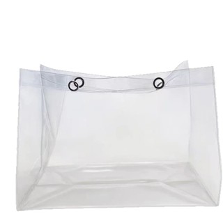 Túi tote PVC trong suốt chống bụi bẩn, vỏ bảo vệ túi vải, tùy chỉnh JOG7