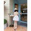 ĐẦM XÔ THÊU 2 DÂY NHÚN THUN HỞ NƠ LƯNG BÍ BYJOLIE