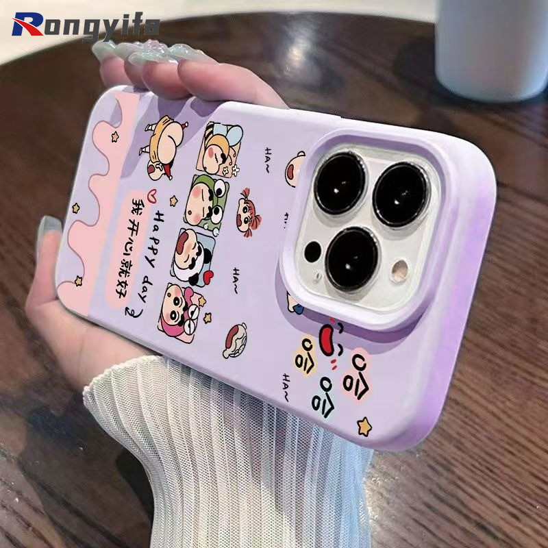 Ốp Điện Thoại Hoạt Hình Shin-chan Cho OnePlus Turbo 6 6V 15T 15 15R 13 13R Ace 6 6T 5 Pro 5G 4G Vỏ Màu Kẹo Dễ Thương Ngộ nghĩnh Mờ Chống Sốc Ốp Lưng Mềm