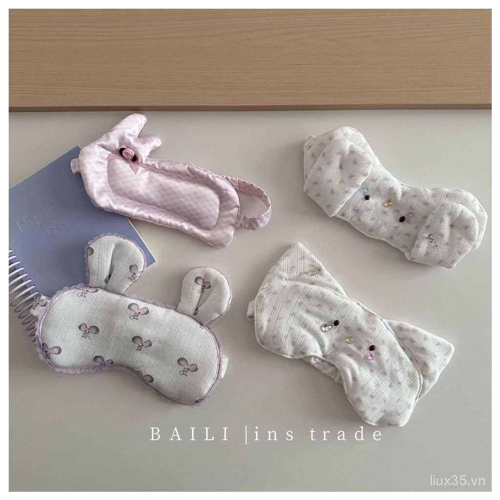 LXY Hàng Ngủ Hai Chiều Hoạt Hình Hoa Nhỏ Thỏ Cotton Nguyên Chất Kim Cương Giả Mặt nạ Mắt Bóng Thân Thiện Với Da Mặt nạ Mắt Ngủ Mềm Mại Thân Thiện Với Da