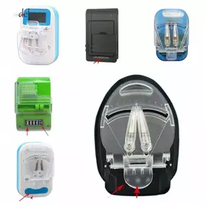 Bộ sạc pin di động DELMER, Màn hình LCD Bộ sạc pin đa năng đa năng, Cổng USB Bộ chuyển đổi sạc chất lượng cao Phích cắm US Điện thoại di động dành cho người cao tuổi