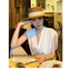 VN Classic < Old Money} Mũ rơm viền phẳng phong cách dành cho nữ, Mũ chống nắng đi biển mùa hè, Mũ chống nắng Fidora.