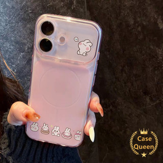 Tương thích cho IPhone 17 11 15 14 16 13 12 Pro Max 14 Plus Vỏ Corning hình thỏ đơn giản dễ thương