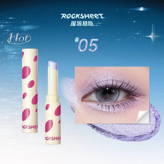ROCK SWEET Nổ Phổ Cảm Giác Nước Phấn Mắt Dính Người Lười Một Cảm Ứng Đúc Ngọc Trai Khói Trang Điểm Trái Đất Màu Phấn Mắt Bút