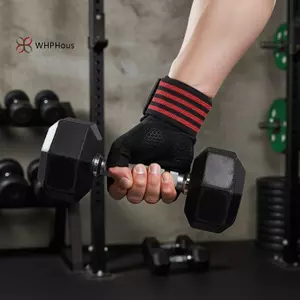 < WHPHous-t > Găng tay nâng tạ có quấn cổ tay 1 Cặp Hoàn hảo để tập Gym và tập thể dục xây dựng cơ thể Đẹp