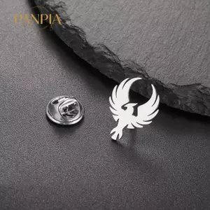 PNPIA- Thép không gỉ Màu Vàng Phượng Hoàng Trâm Pin Động Vật Huy Hiệu Cho Phù Hợp Với Cổ Sinh Nhật Kỷ Niệm Trang Trí Tiệc