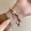 PNPIA- Vòng Tay Dệt Phong Cách Trung Hoa 1 Chiếc Chuông Dây Đỏ Hoa Sen Luy Handmade Quà Tặng Cho Nữ Phong Cách Lễ Hội Trang Sức