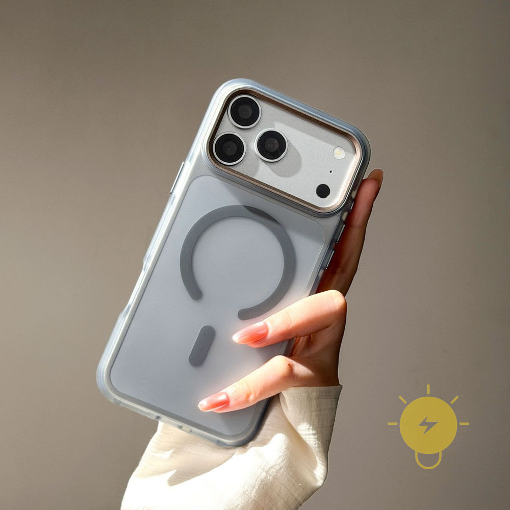 Phone Case For iPhone 17 Pro Max 16 15 14 13 TPU Matte Magnetic Transparent Aesthetic Korean Cute