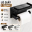 Lô Giấy, Khay để đồ 2 Trong 1, Inox 304 Dán Tường, Kệ Giấy Vệ Sinh Có Mặt Phẳng để điện Thoại, Chống Gỉ