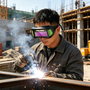 Kính an toàn hàn chạy bằng năng lượng mặt trời Làm sáng tự động nhanh trong 1 / 15000s. Nhà DIY Dự án hàn nhà để xe
