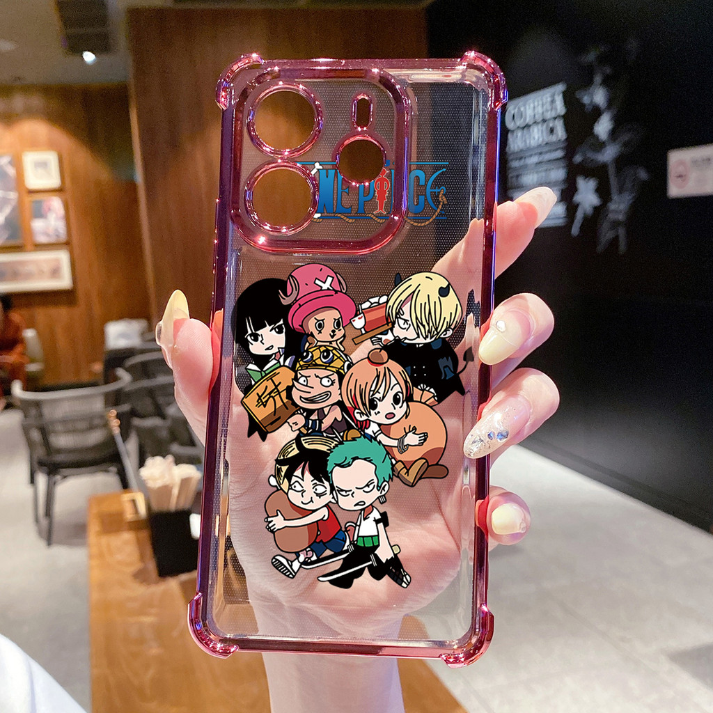 Tương thích với Xiaomi Redmi Note 14 13 Pro 5G 4G 12 13C 14C Vỏ mạ trong suốt One Piece Vỏ chống rơi