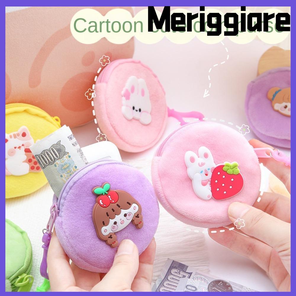 Túi đựng tiền xu Mini MERIGGIARE, Túi đựng tiền xu sang trọng hoạt hình, Túi dây kéo sang trọng mềm mại